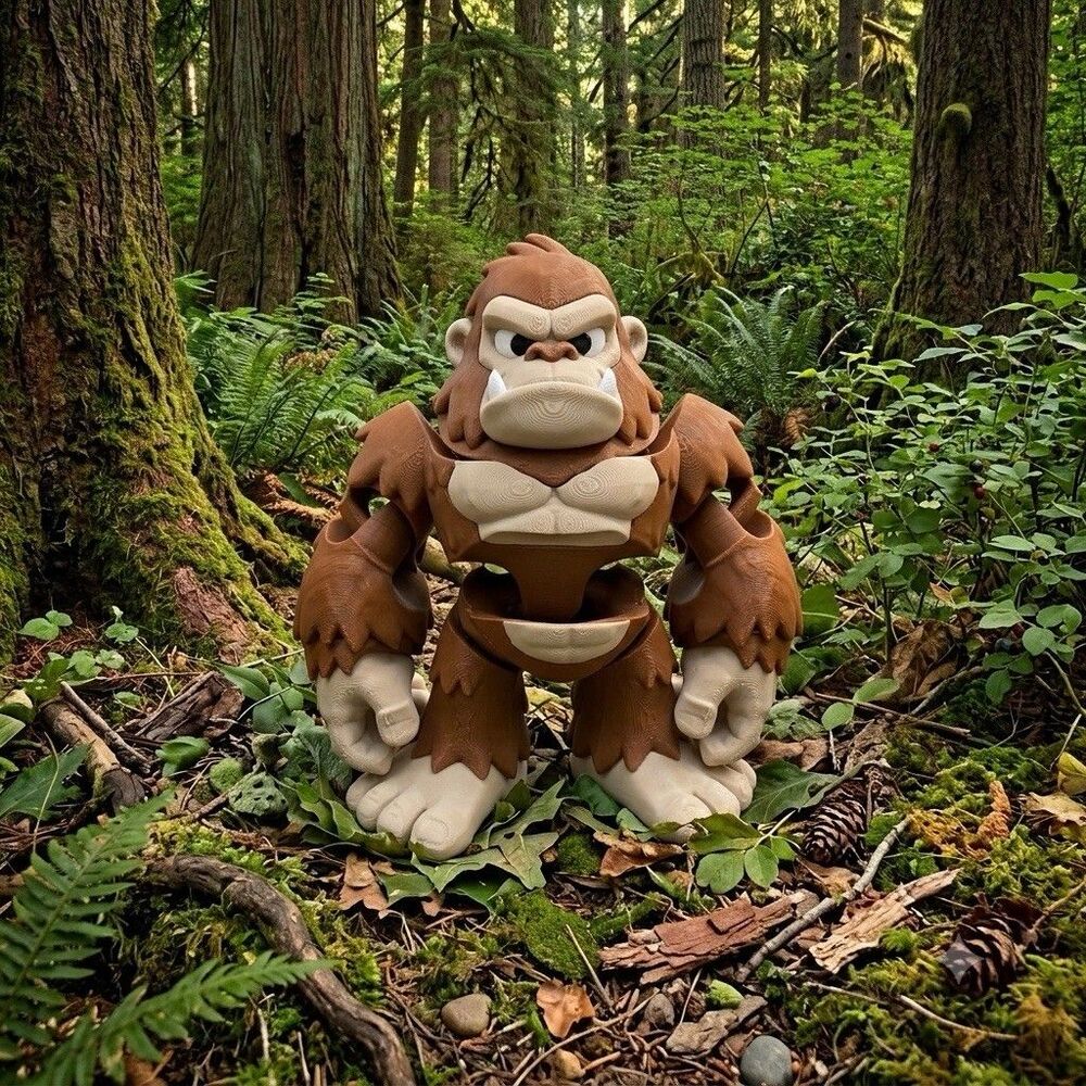 3D Printed Sasquatch Bigfoot Figurine - Flexi Fidget Toy 5.12 inches